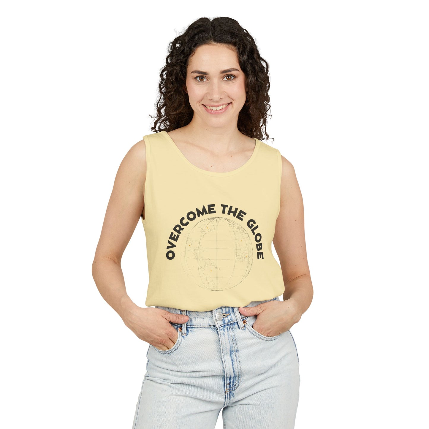 Women Cotton Tank -Multicolors! "Overcome the Globe"