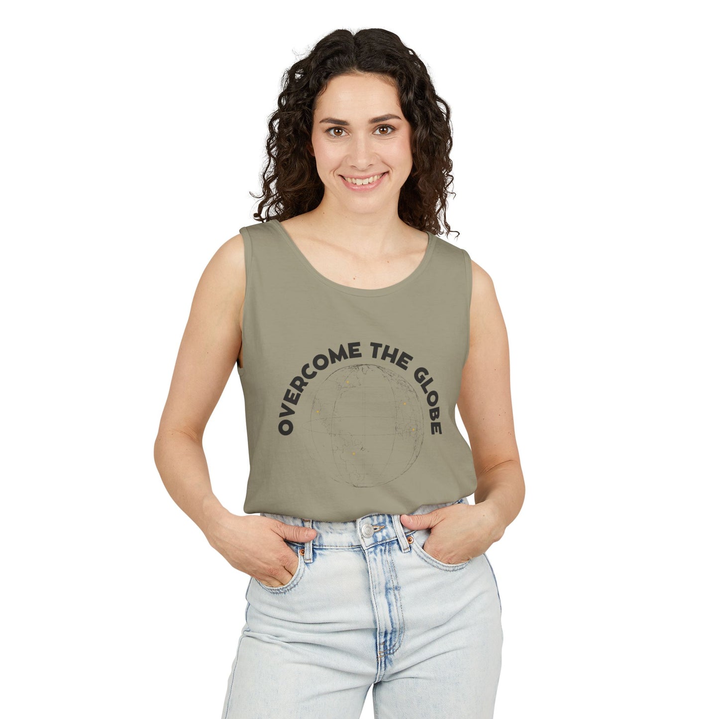 Women Cotton Tank -Multicolors! "Overcome the Globe"