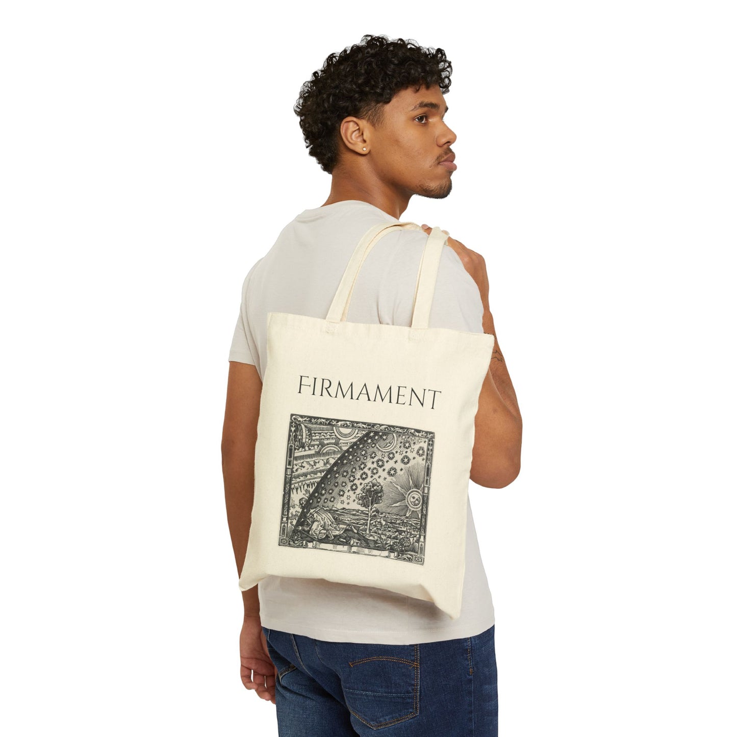 Firmament Image - NATURAL COLOR - Cotton Canvas Tote Bag - UNISEX
