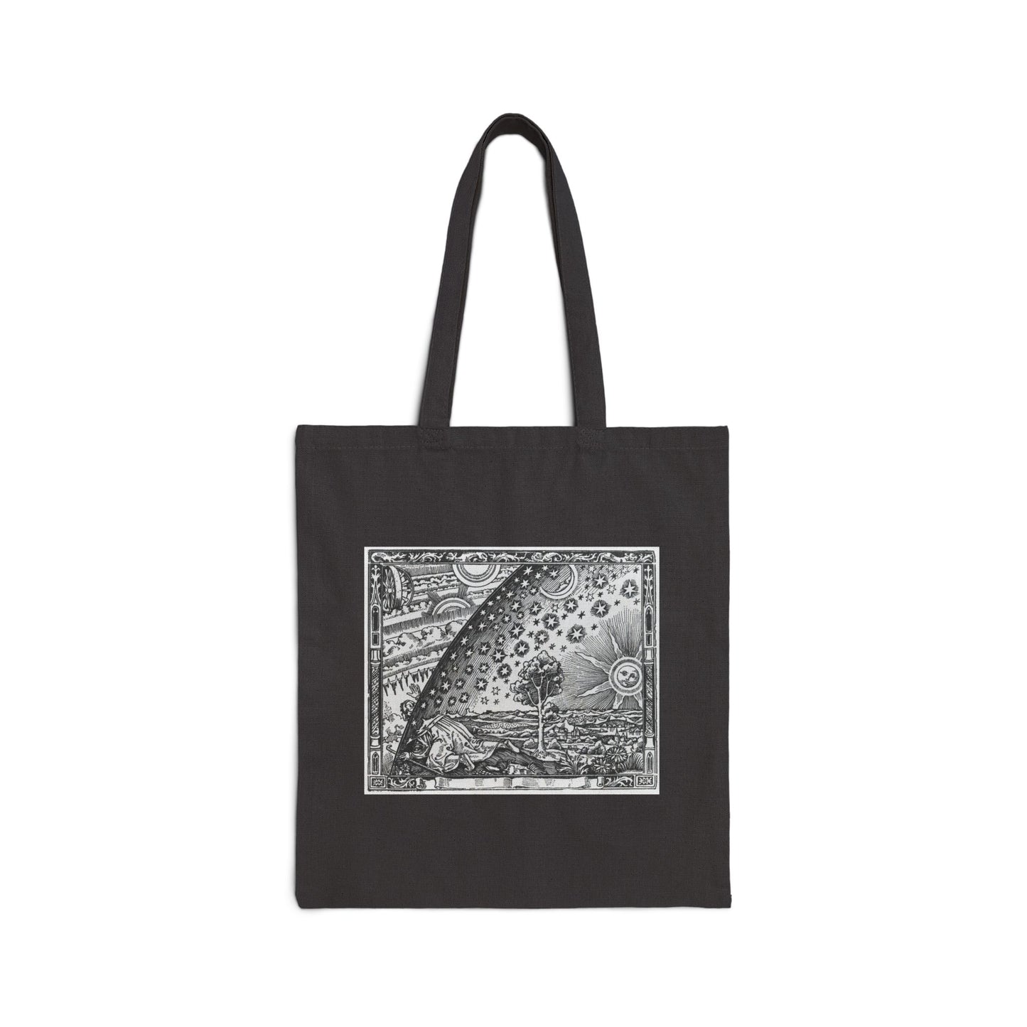 BLACK-Cotton Canvas Tote Bag - Firmament bag Ps. 19:1